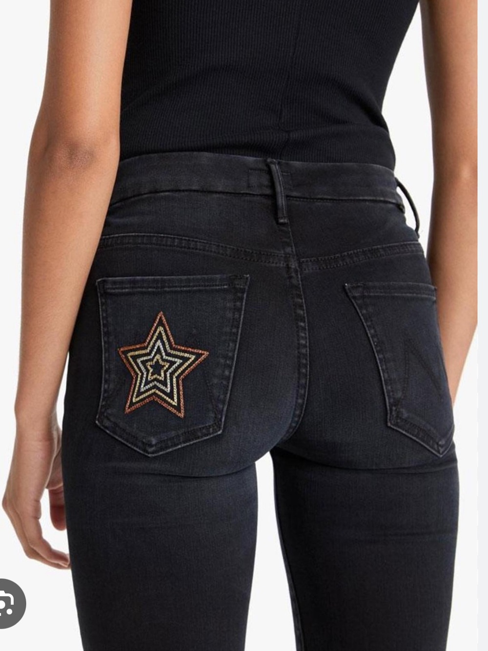 Mother High-waisted looker in Black bird